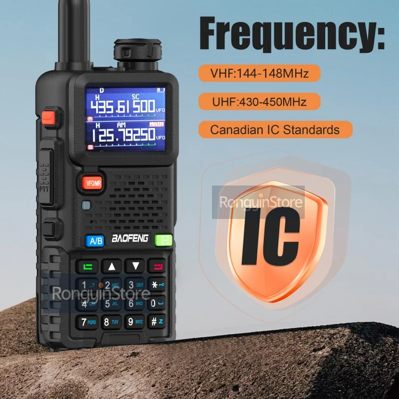 UV-5RM Baofeng Walkie Talkie IC Certification Type-C Frequency Copy High Power 999Chan Come With Charger Base 3 Battery Versions