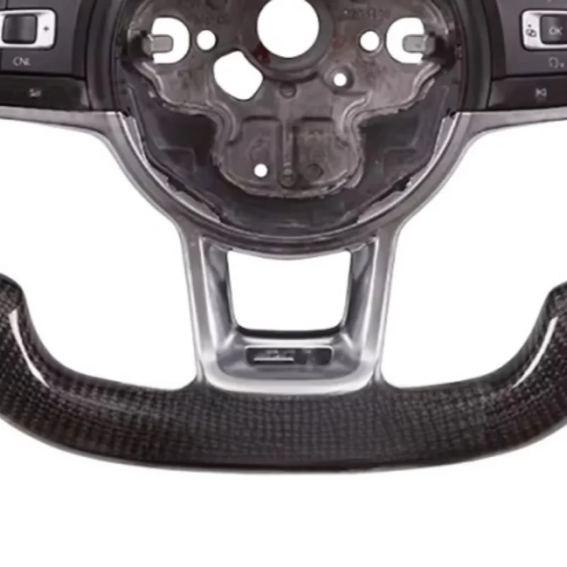 Roda Kemudi Serat Karbon Asli Kustom Cocok untuk Vw Golf 6 7 Mk6 7 Mk5 Passat Polo Update Ke Mk7 Gti 2015