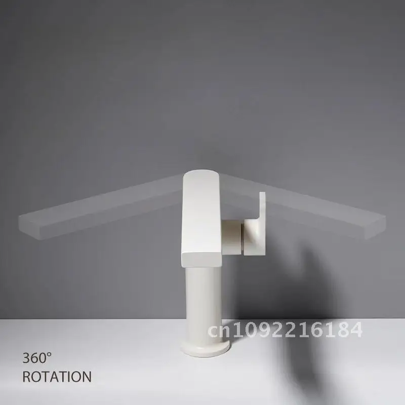 Cream White Bathroom Sink Faucet Water Gunmetal Hot And Mixer Rotating Cold Tap