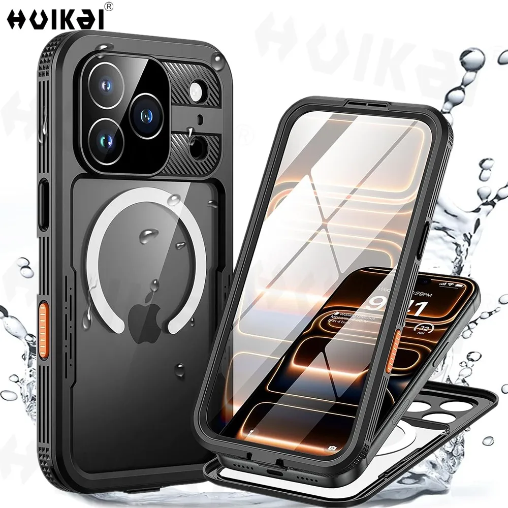 Waterproof Case for iPhone 17 Pro Max IP68 Military Full-Body Armor,Shockproof Underwater Protection Built-in Screen Camera Case
