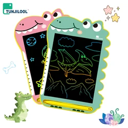 TUNJILOOL-Cartoon Dinossauro LCD Escrita Tablet para Crianças, Graffiti Sketchpad Brinquedos, Handwriting Magic Drawing Board, 8.5