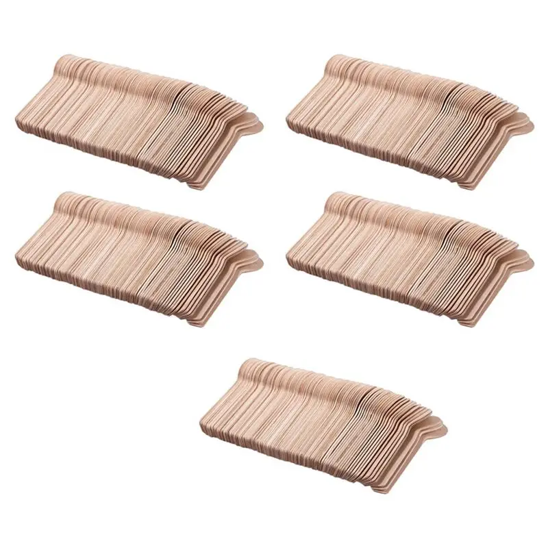 Exquisite-500Pcs Disposable Wooden Spoon Mini Ice Cream Spoon Wood Western Dessert Scoop Wedding Party Tableware