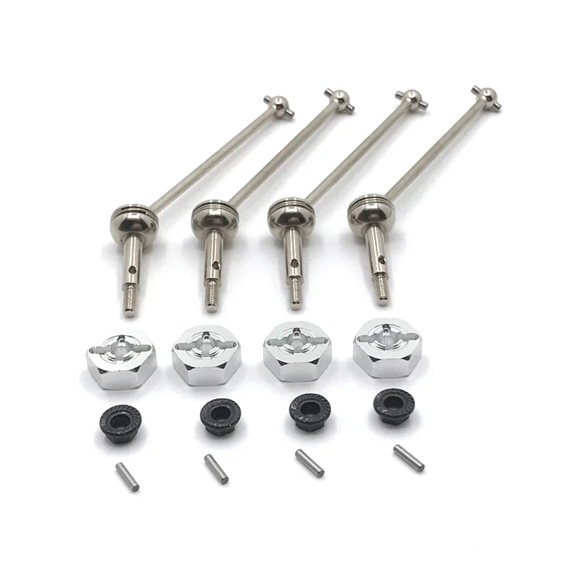 Metal Upgrade 12mm Adapter Front and Rear Driveshafts For WLtoys 144001 144002 144010 124016 124017 124018 124019 RC Car Parts