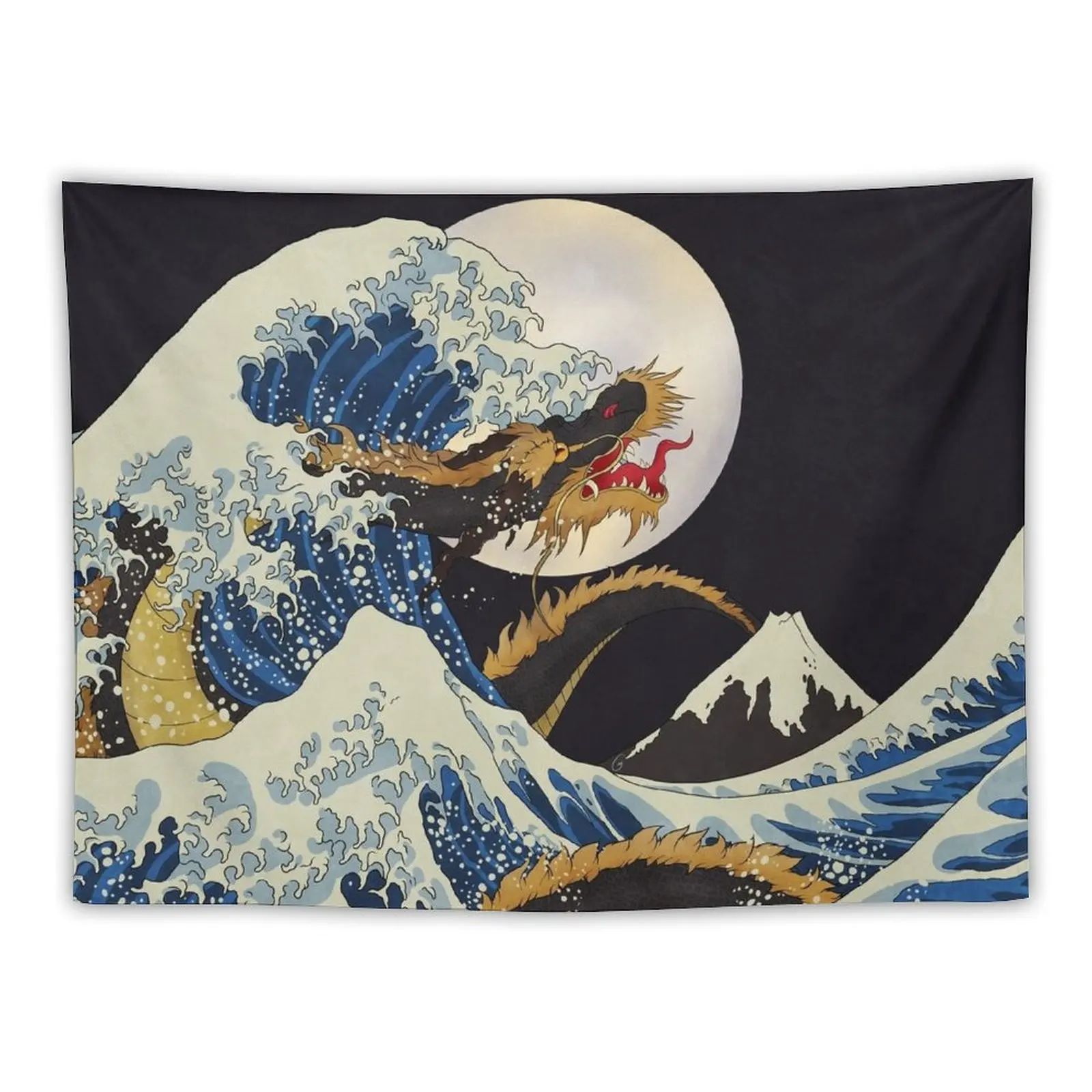 Dragon Wave Tapestry Bedroom Decoration Aesthetic Room Decors Tapestry