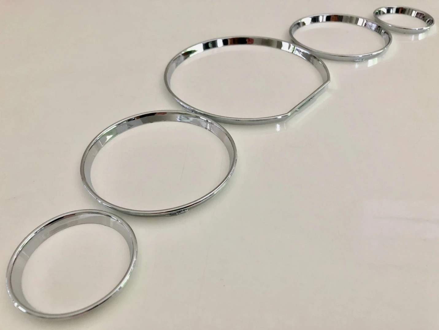 Chrome Dash Gauge Ring Set For for Mercedes Benz W140 1991~1998 /R129 Best Value Car Parts