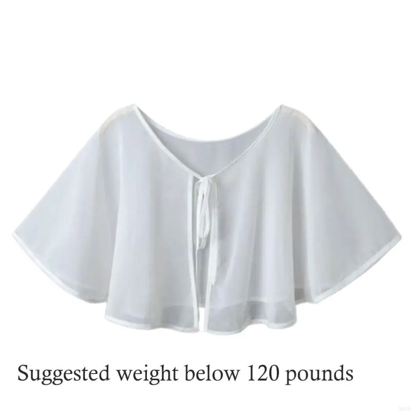 女性の男性のための日焼け止めのエレガントな折りたたみ式シフォンラップ