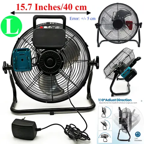 Floor Electric Fan For Makita 18V Lithium Battery Case For Bosch For DeWalt For Milwaukee For M18 Strong Wind Brushless Motor