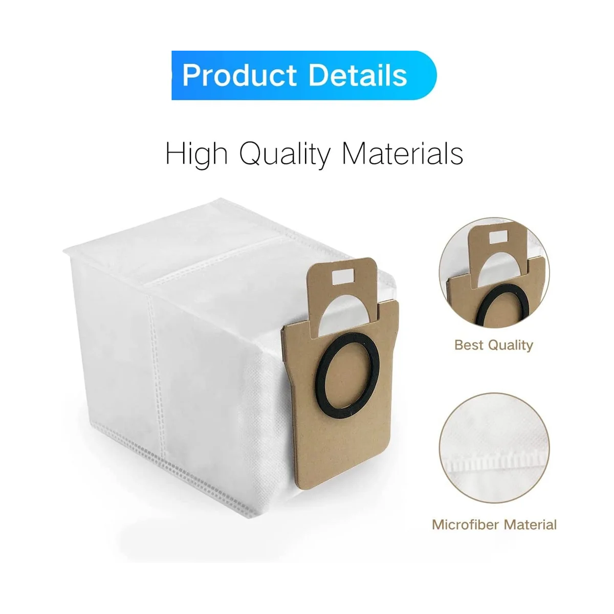 อะไหล่ถุงเก็บฝุ่น9ชิ้นสำหรับ Xiaomi Dreame L10S หุ่นยนต์อัลตร้าอะไหล่ถุงเก็บฝุ่น