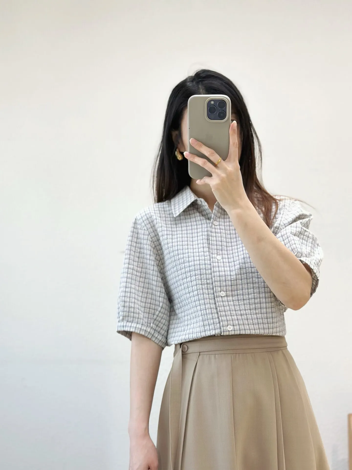 

Skin-friendly Casual Style Korean Version Short Sleeve Shirt Flip Collar Single Button Loose Fit Comfortable All-match Summer...