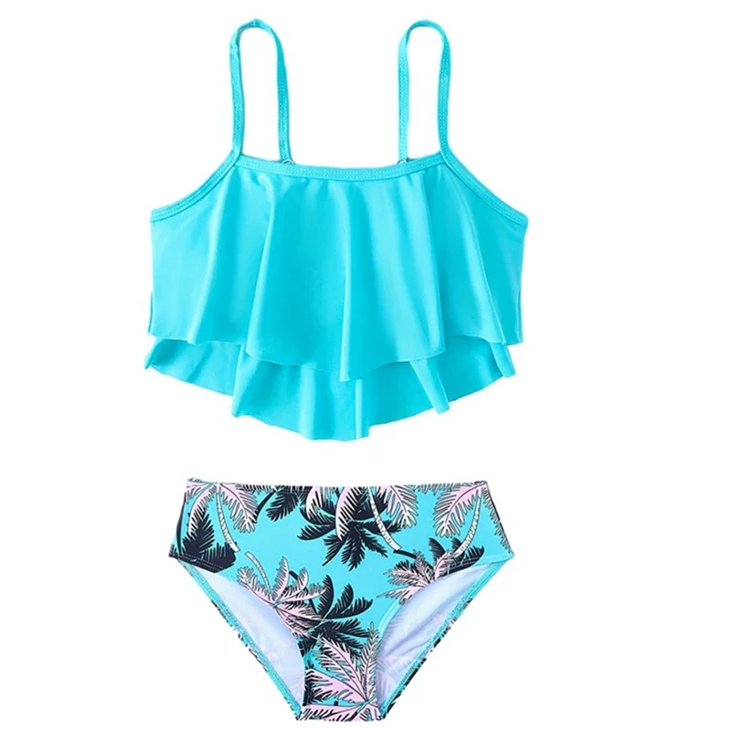 Costume da bagno per bambini Costume da bagno per adolescenti Costumi da bagno 8-14 anni Costume da bagno per bambina con volant per bambini Costume da bagno a due pezzi
