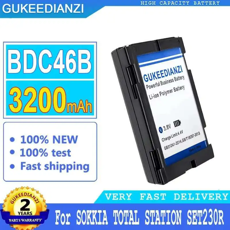 

Total Station Battery BDC46B 3200Mah For Sokkia SET230R SET300 SET330 SET530 SET630