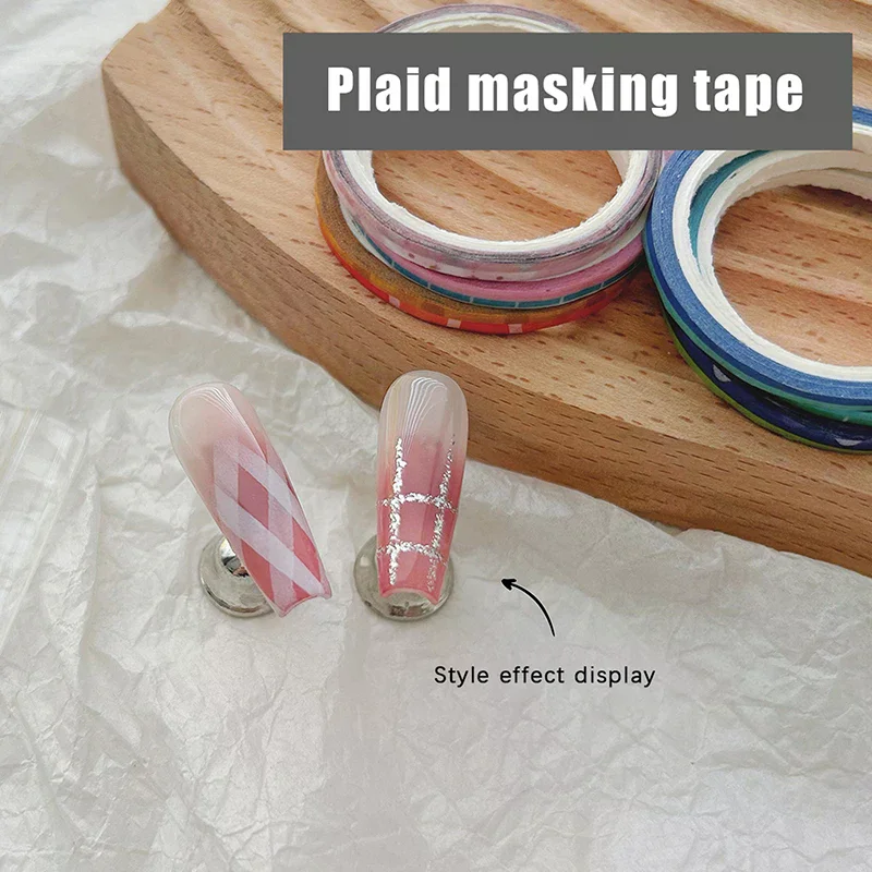 Rollos de cinta adhesiva de grado profesional para decoración de uñas, cintas guía de línea de rayas creativas, herramientas de patrón de manicura DIY