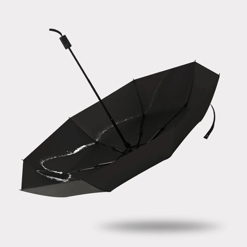 Cat Shadow Umbrella UV Protection Sunshade Automatic Folding Umbrella Three-fold Eight-bone Black Glue Rain And Sun Dual-use
