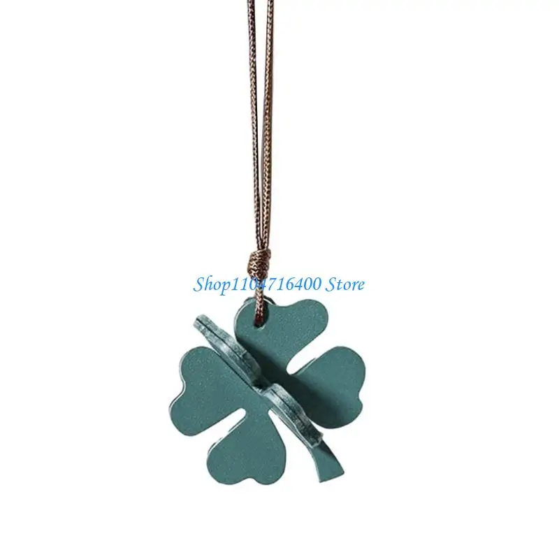 

y1gd Car Inner Decoration Four Leaf Clovers Hangable Auto Rear View Pendant Ornament