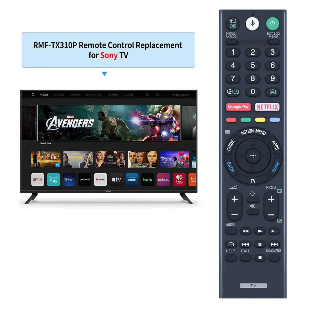 RMF-TX310P Voice Remote Control For Sony Smart TV KD-55X8000G KD-49X8000G