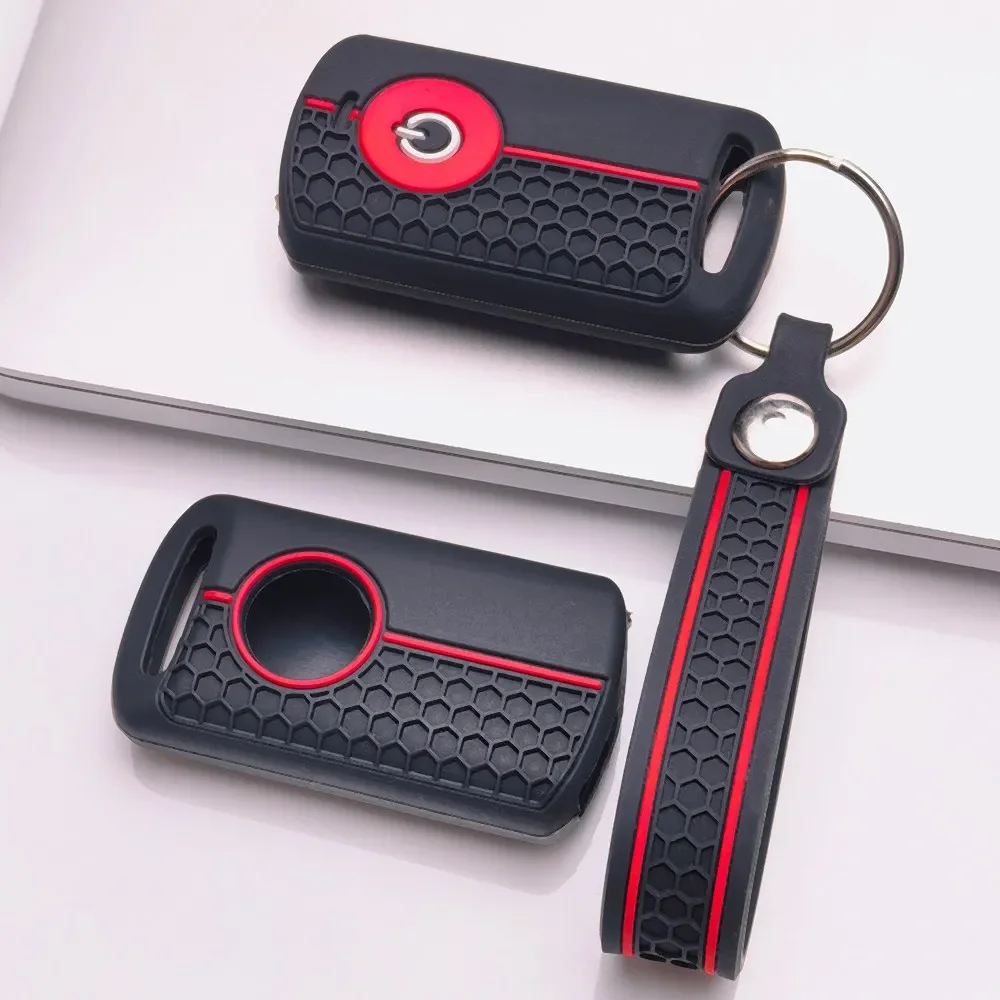 Key Fob Cover for YAMAHA Nmax XMax 300 400 Aerox with Keychain Anti-Scratch Shockproof Soft Grip Button Friendly Easy Install