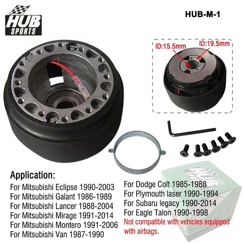 6 Hole Steering Wheel Quick Release Hub Boss Adapter Kit For Mitsubishi Honda Toyota ISUZU Subaru Proton Acura Dodge etc.