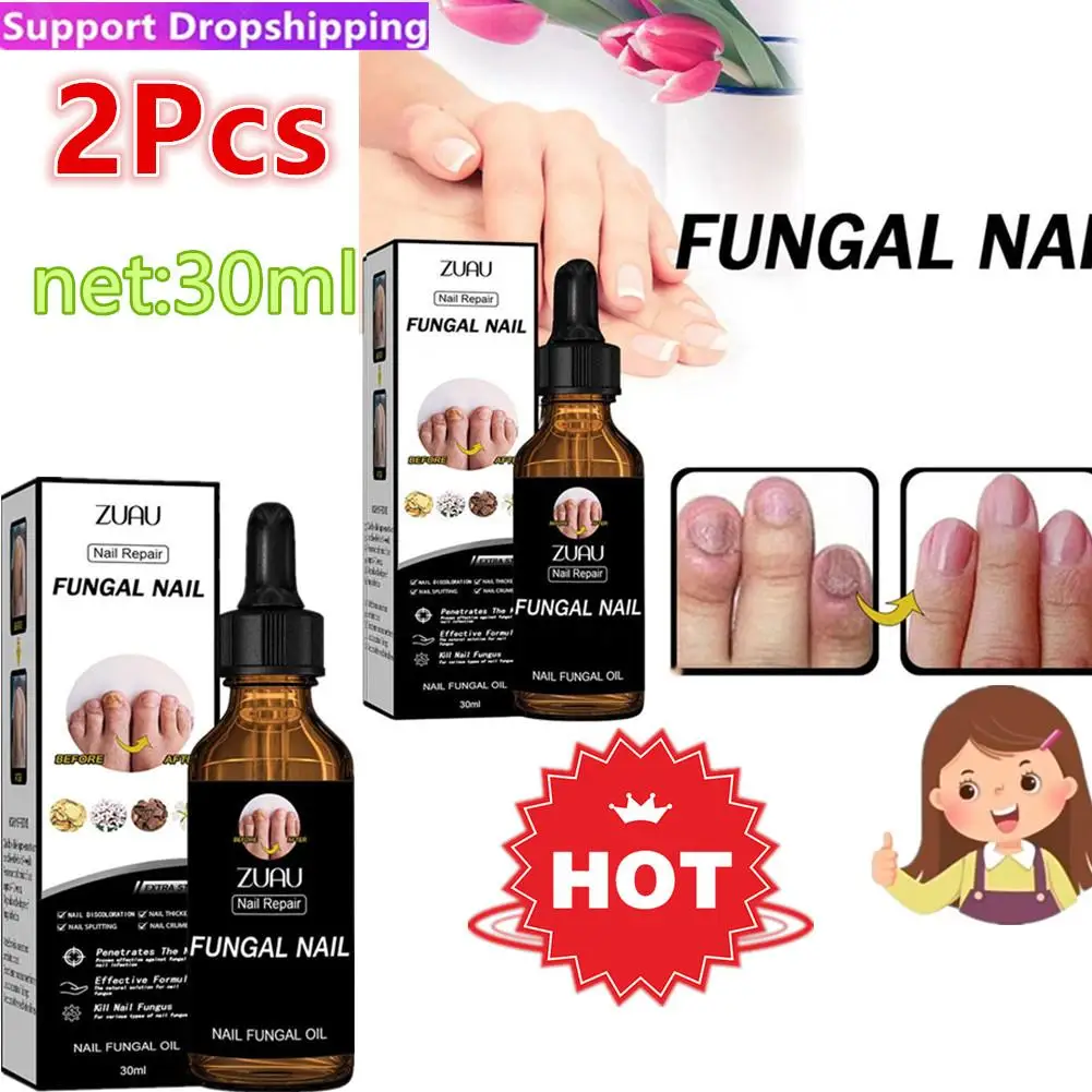 2x Nail Fungals Renewal Nail Repair Liquid for Discolored Thickened Crumbled Nails Nail Fungals for Discolored Broken Cracked