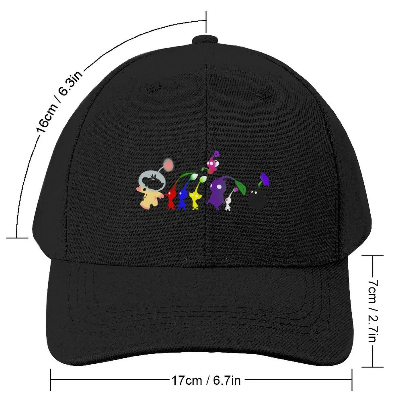 Pikmin colored silhouettes Baseball Cap fishing hat Trucker Cap Sun Cap Women's Golf Wear Men's