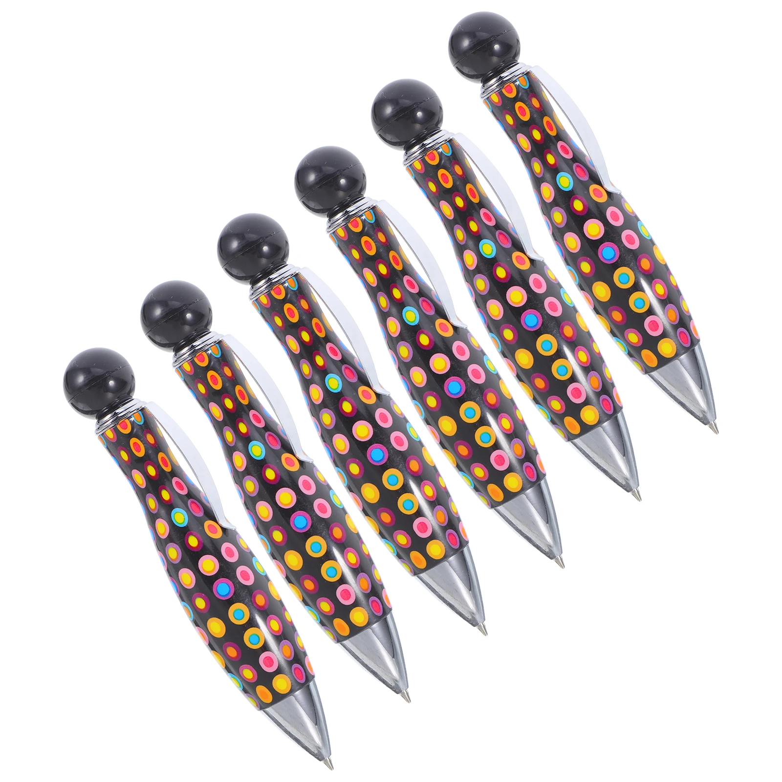 

6 Pcs Small Bowling Ball Pen Fun Short Birthday Party Favors Pins Metal Cool Pens for Kids Color Changing