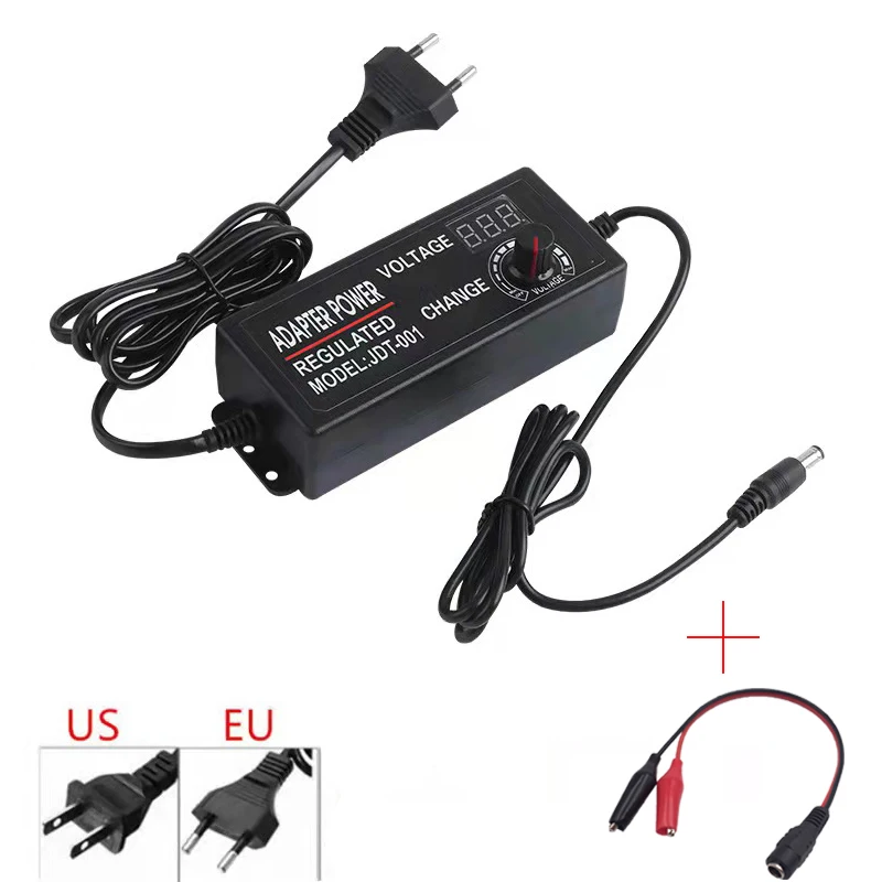 

Adjustable Power Supply 3V 5V 6V 9V 12V 15V 24V 36V 1A 2A 5A 10A Power Supply Adapter Charger Universal 110V 220V To 12V Volt