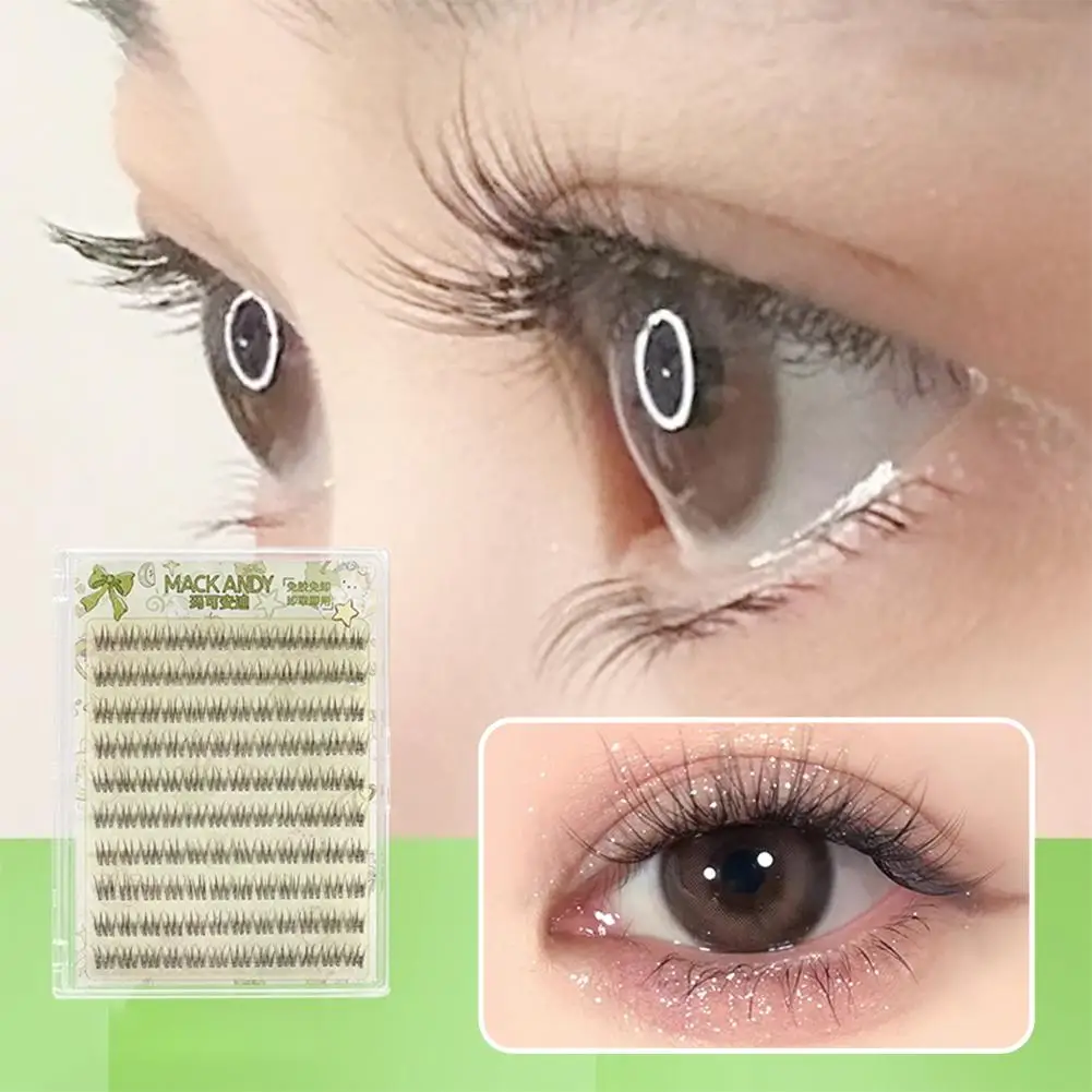 Kleber-freies Gefälschte Wimpern Natürlich Segmentierte Fischschwanz Design Täglichen Gefälschte Make-Up Werkzeug Verlängerung Wimpern Wimpern O9X4