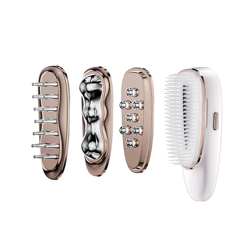 Multi‑Functional EMS Beauty Comb Gua Sha Facial Device Red Violet Light Therapy Scalp Massager for Face Neck Shoulder Skin Care