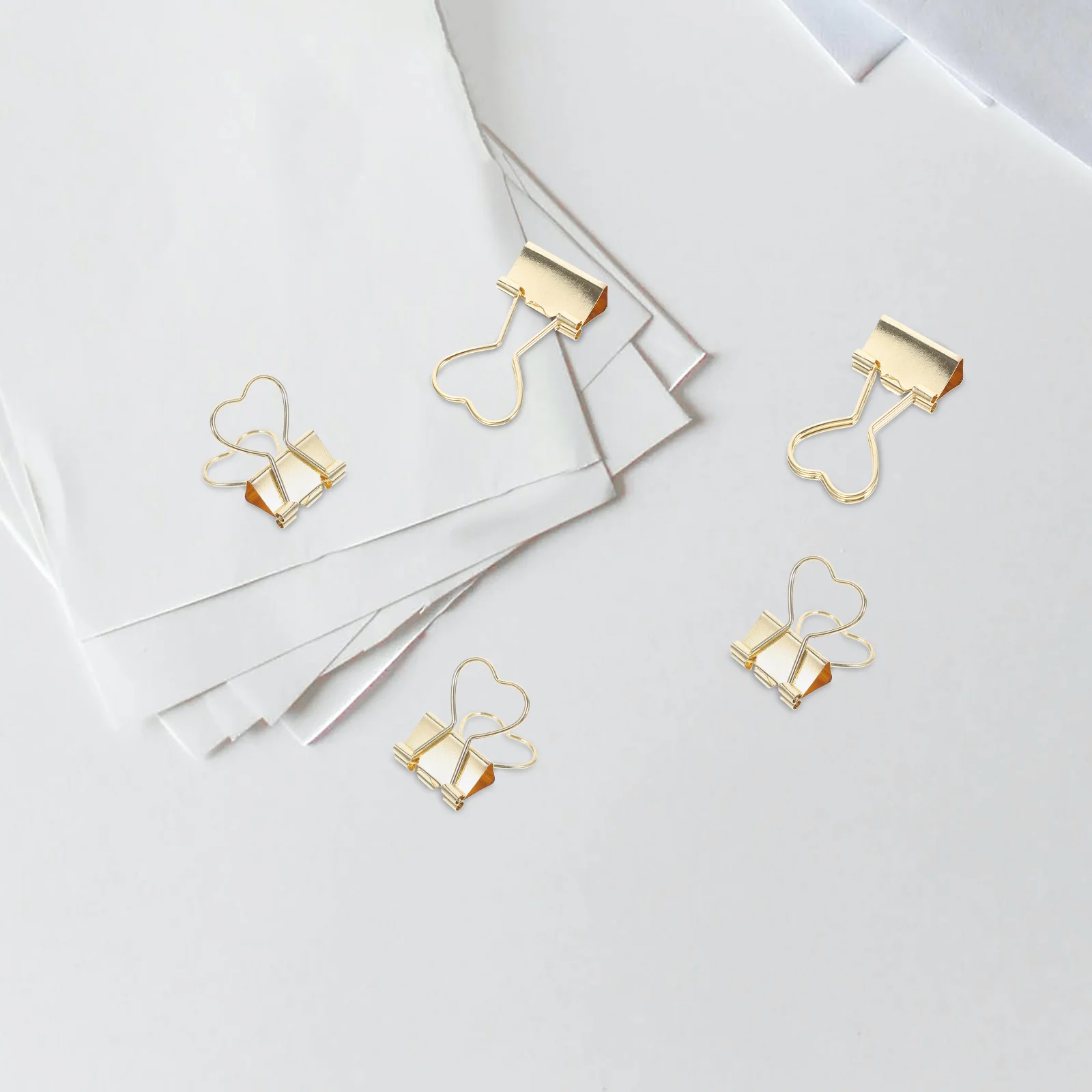 10 Pcs Binder Office Paper Clip Clips Mini Small Delicate Document Fixing Supplies The