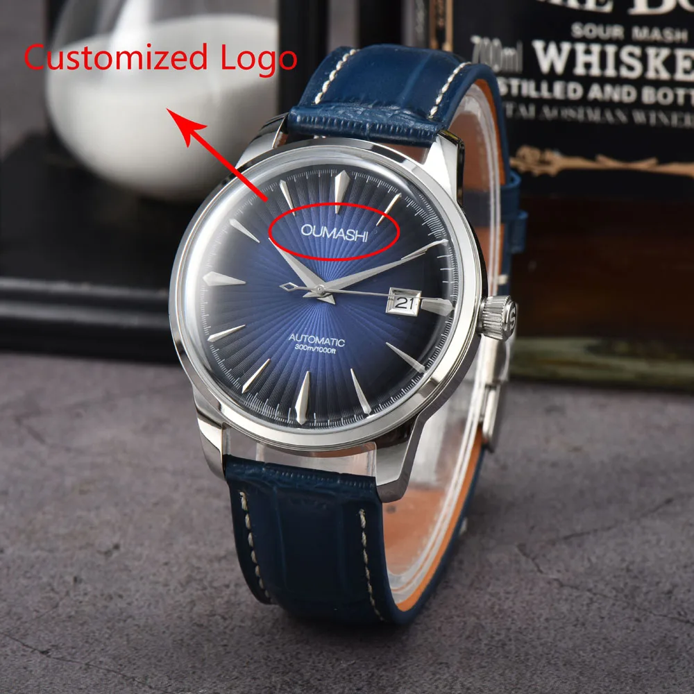

40mm men's NH35 automatic watch PRESAGEE radial pattern watch with Japanese NH35 automatic movement watch can customized logo