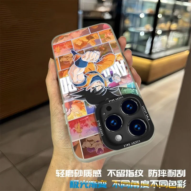 Son Goku Anime Dragon Ball Laser Phone Case for iPhone 11 12 13 14 15 16 17 Pro Max Plus Air mini 17ProMax DRAGON BALL Z Cover view 5