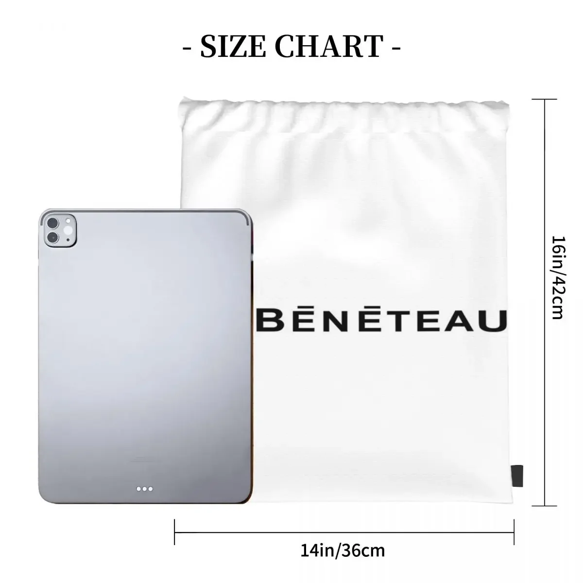 Beneteau Yachts Boats Logo Backpacks Portable Drawstring Bags Drawstring Bundle Pocket Sundries Bag BookBag For Travel Students