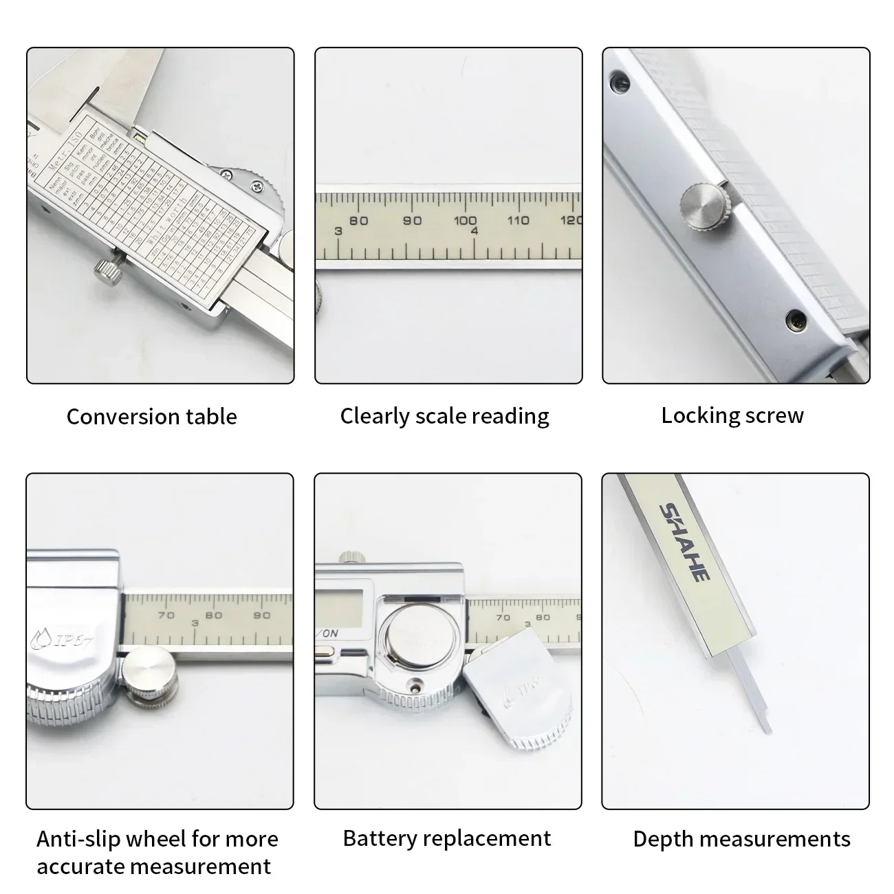 0-150/200/300 mm0.01 mm IP67 Waterproof Digital Vernier Caliper Electronic Micrometer Messschieber Stainless Steel