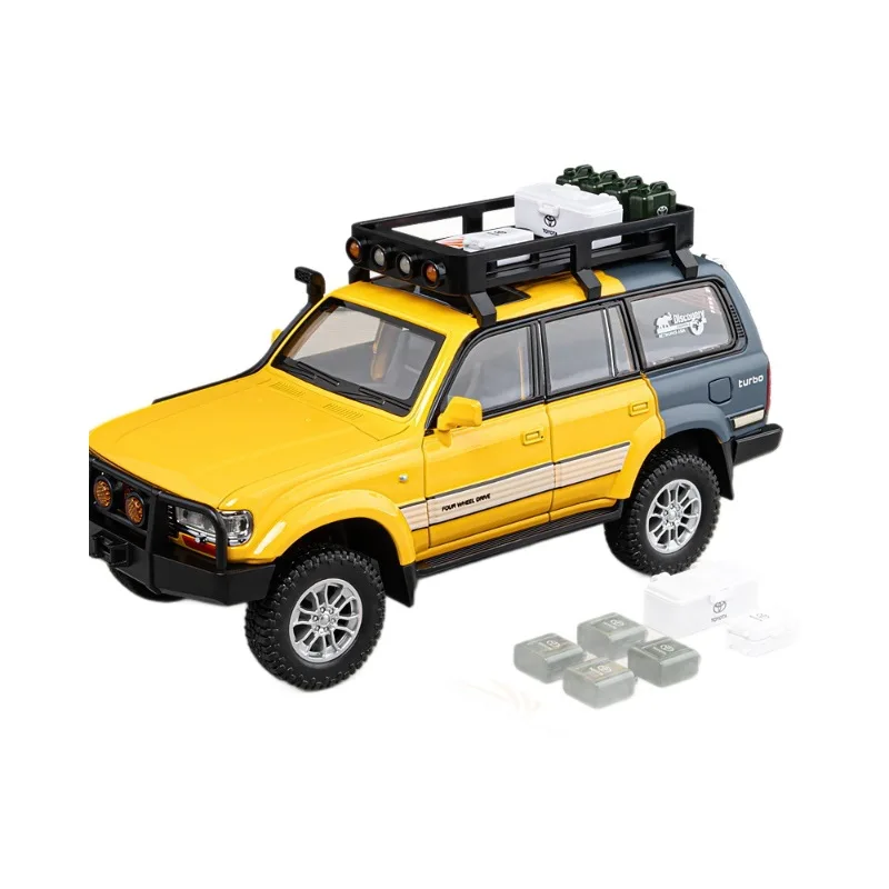 1:24 Toyota Land Cruiser LC80 SUV Alloy Die Cast Toy Car Model Sound and Light Children\'s Toy Collectibles Birthday gift