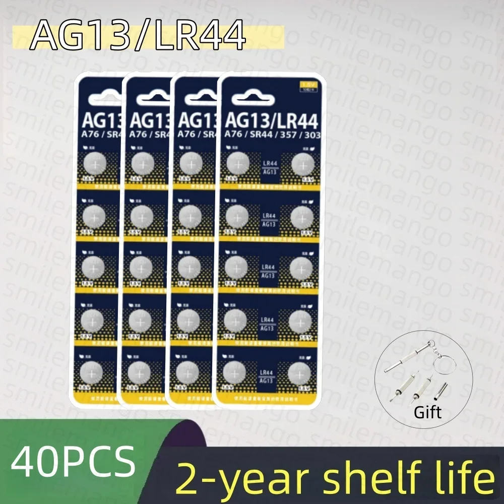 10-100PCS LR44 AG13 Button Cell Battery 1.5V 357 SR44 LR1154 Button Coin RW82 SR1154 SP76 Batteries for Watch Toys Remote