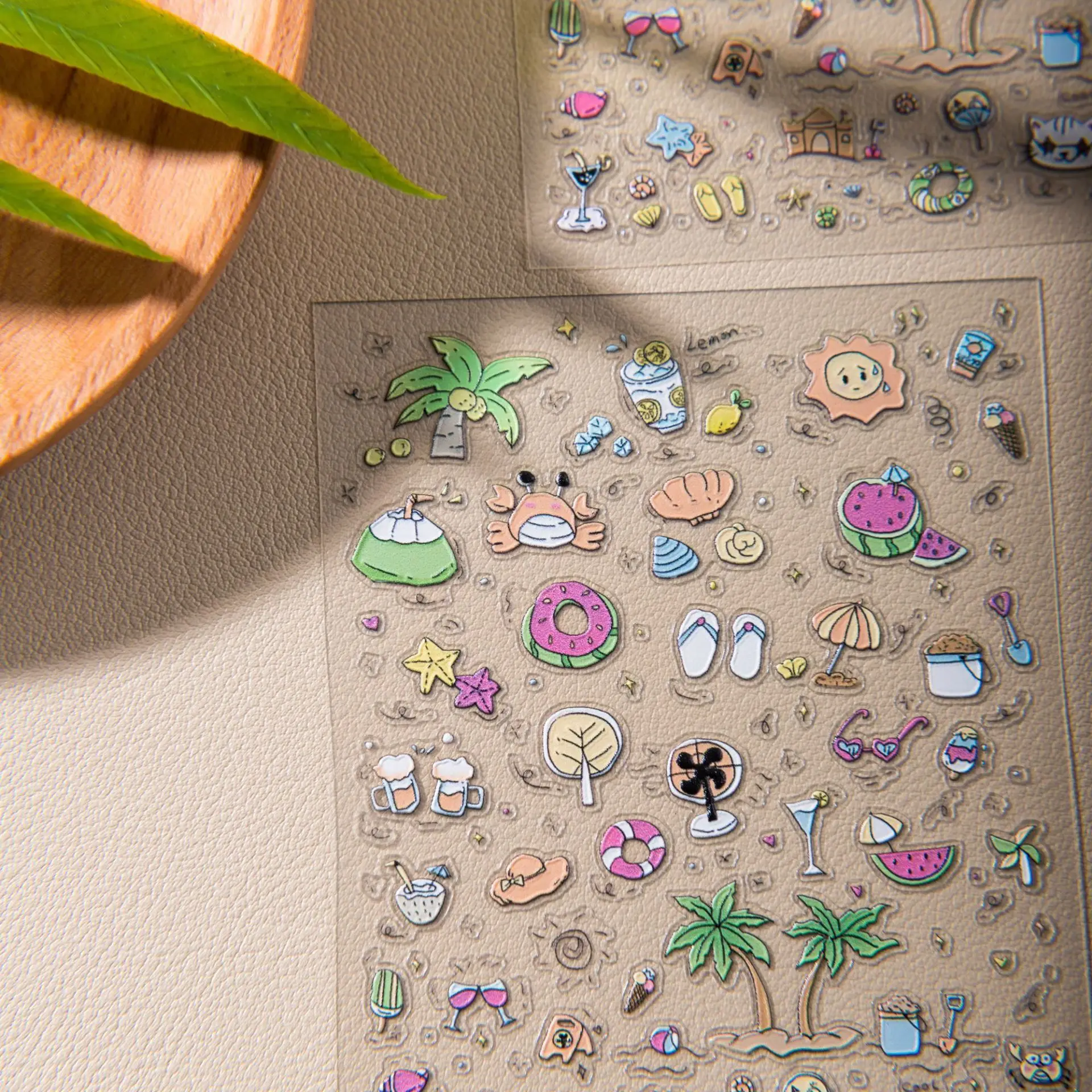 Nail Sticker Comparison: Ocean Coconut Tree Doodles for Summ