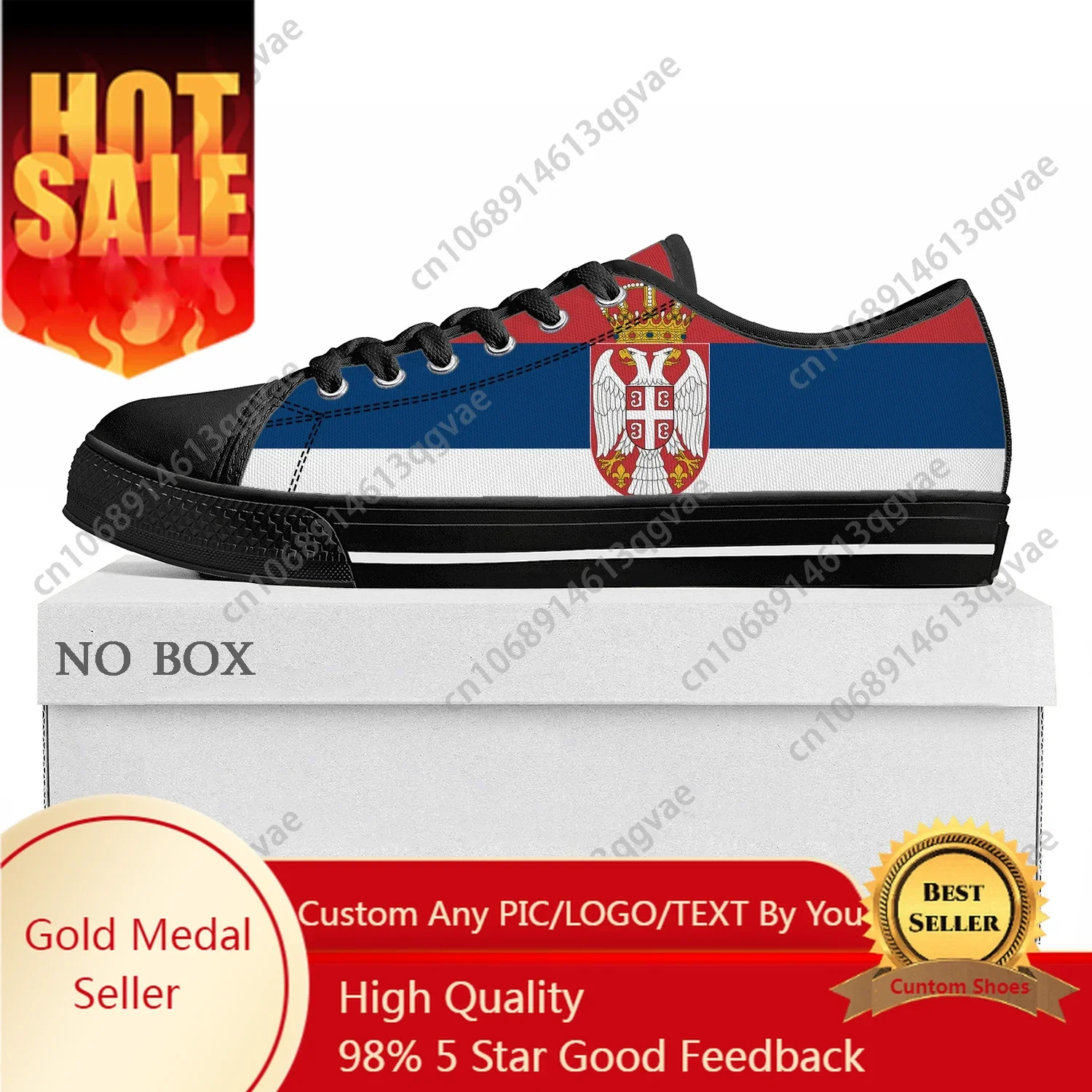 

Serbian Flag Low Top High Quality Sneakers Mens Womens Teenager Canvas Sneaker Serbia Prode Casual Couple Shoes Custom Shoe