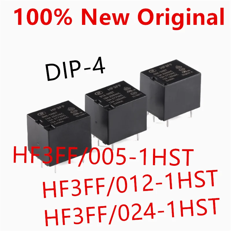 10piece  HF3FF/005-1HST 、HF3FF/012-1HST 、HF3FF/024-1HST  DIP-4  New Power Relay  HF3FF-005-1HST 、HF3FF-024-1HST 、HF3FF-024