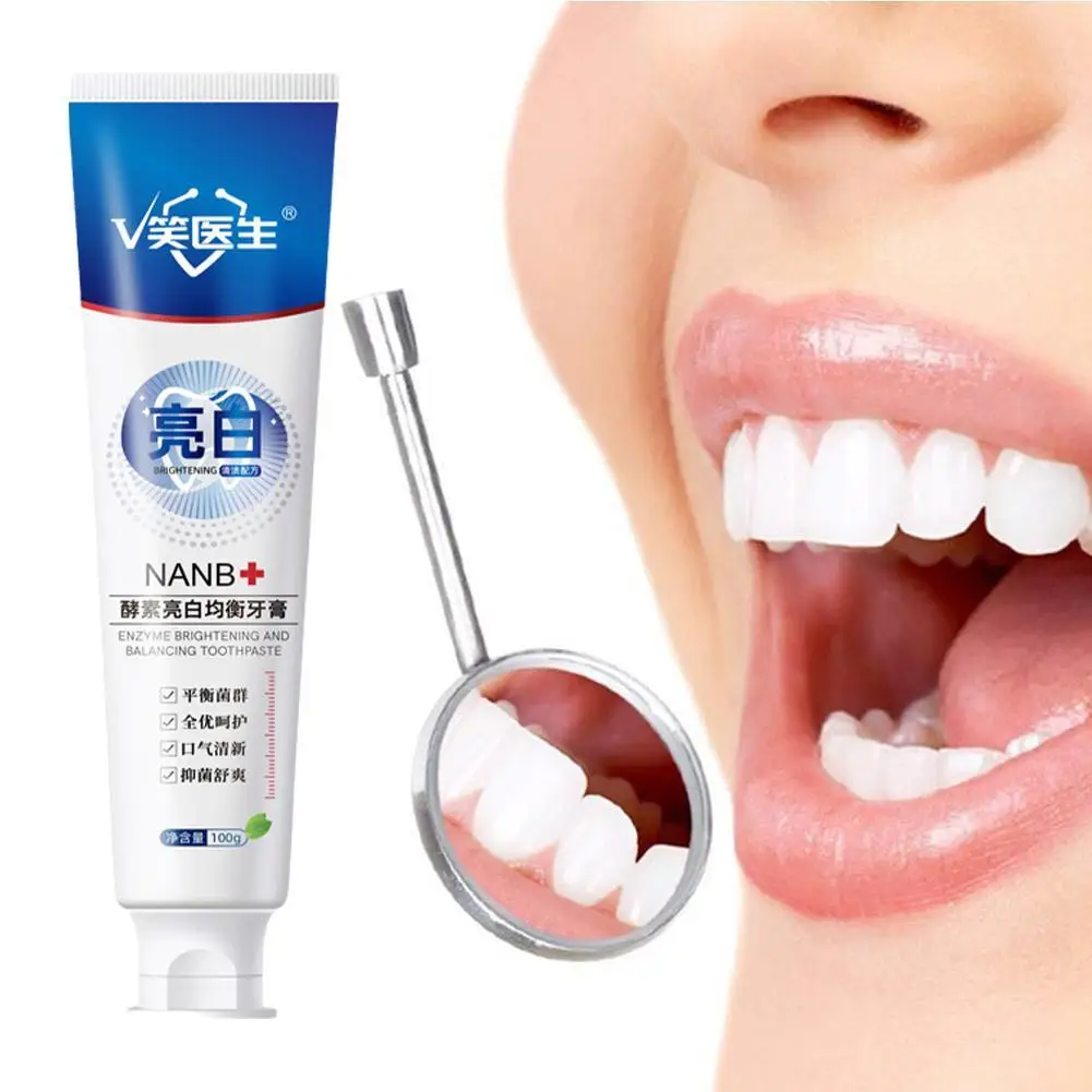 

100g Teeth Whitening Mousse Toothpaste Whiten Deep Cleaning Dentifrice Removes Plaque Stains Tooth Bleaching Oral Care