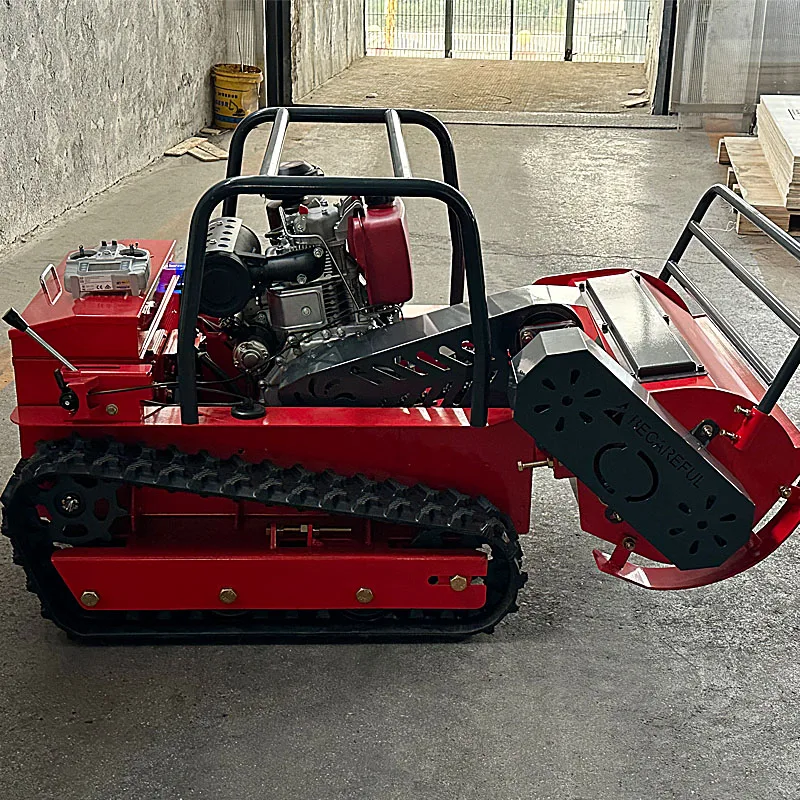 روبوت جزازة العشب اللاسلكي القابل للتخصيص لتشذيب الحدائق، سهل التشغيل، قص يعمل بالتحكم عن بعد، تتبع لجميع التضاريس.