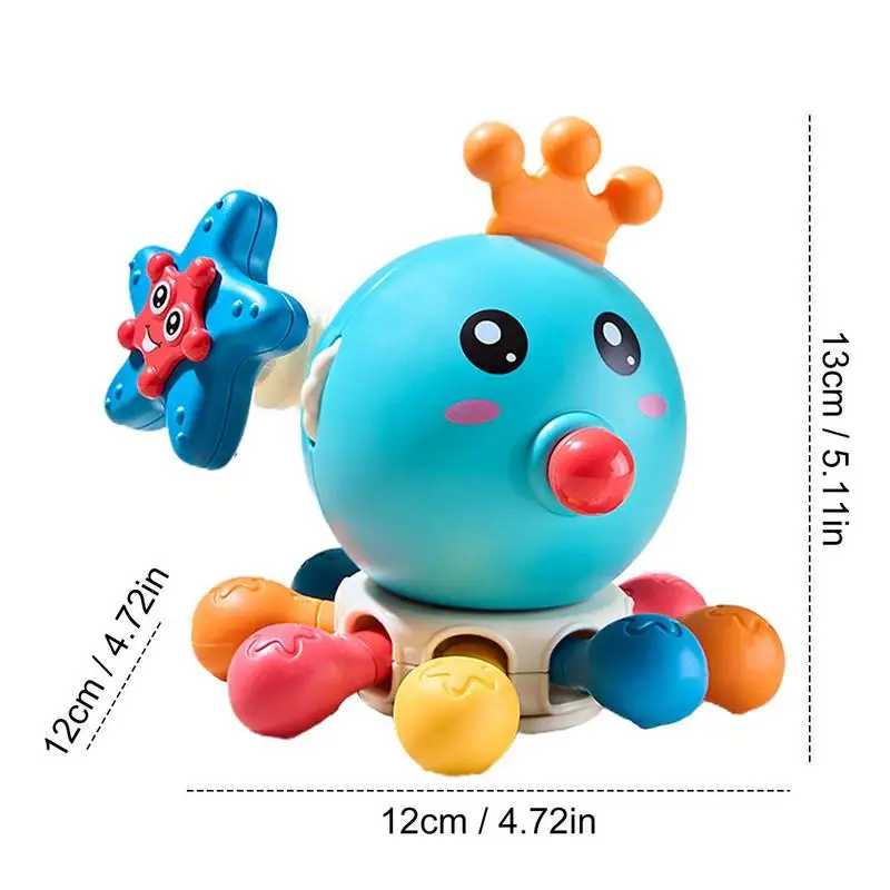 Brinquedo polvo de dedo bonito para crianças, puxar corda, brinquedo polvo sensorial, habilidades motoras finas e aprendizagem, brinquedos educativos para viagens