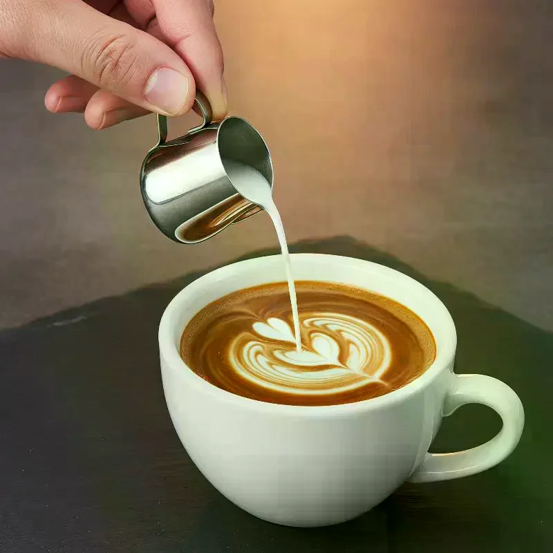 Pour Spout Pitcher - Milk Frothing Pitcher Stainless Steel Measuring