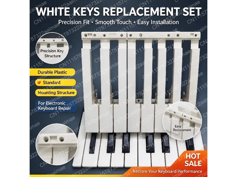 White Black Keys Replacement Keyboard for Casio CTK631 CTK-691 CTK-680