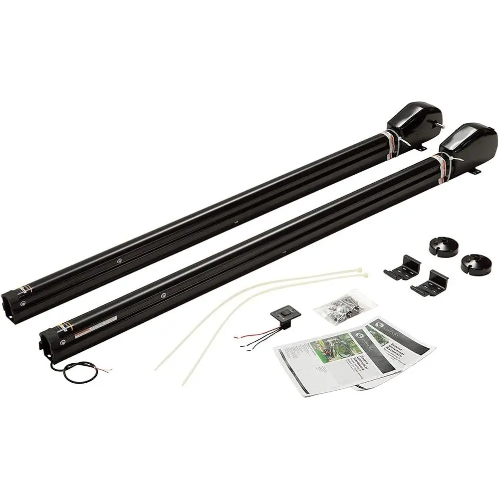 

3000 Series Compact Black RV Awning Arms Kit with Power Extend/Retract, Adjustable Pitch, Auto Rain Dump