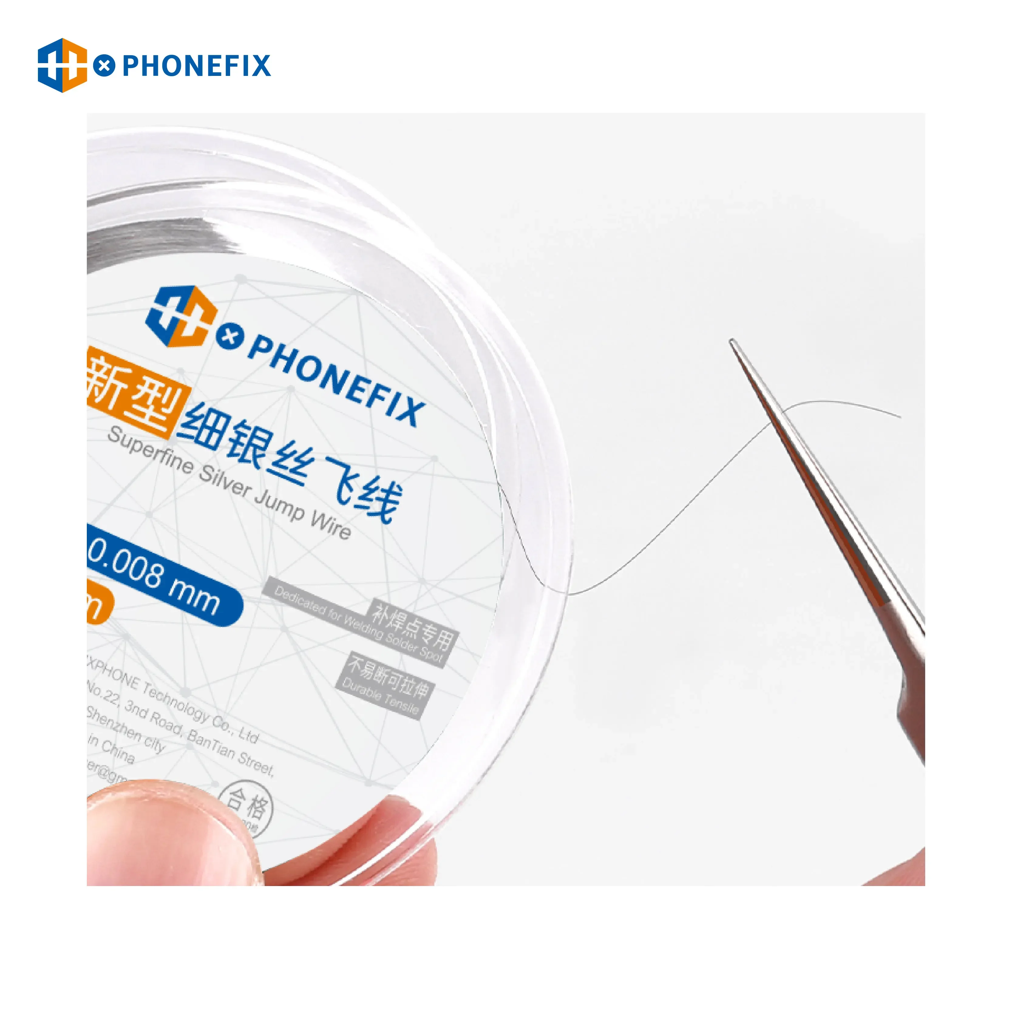 PHONEFIX 0,008 мм сверхтонкая проводимость Flyi Line ремонт печатной платы серебряная перемычка для материнской платы мобильного телефона ремонт сварки печатных плат