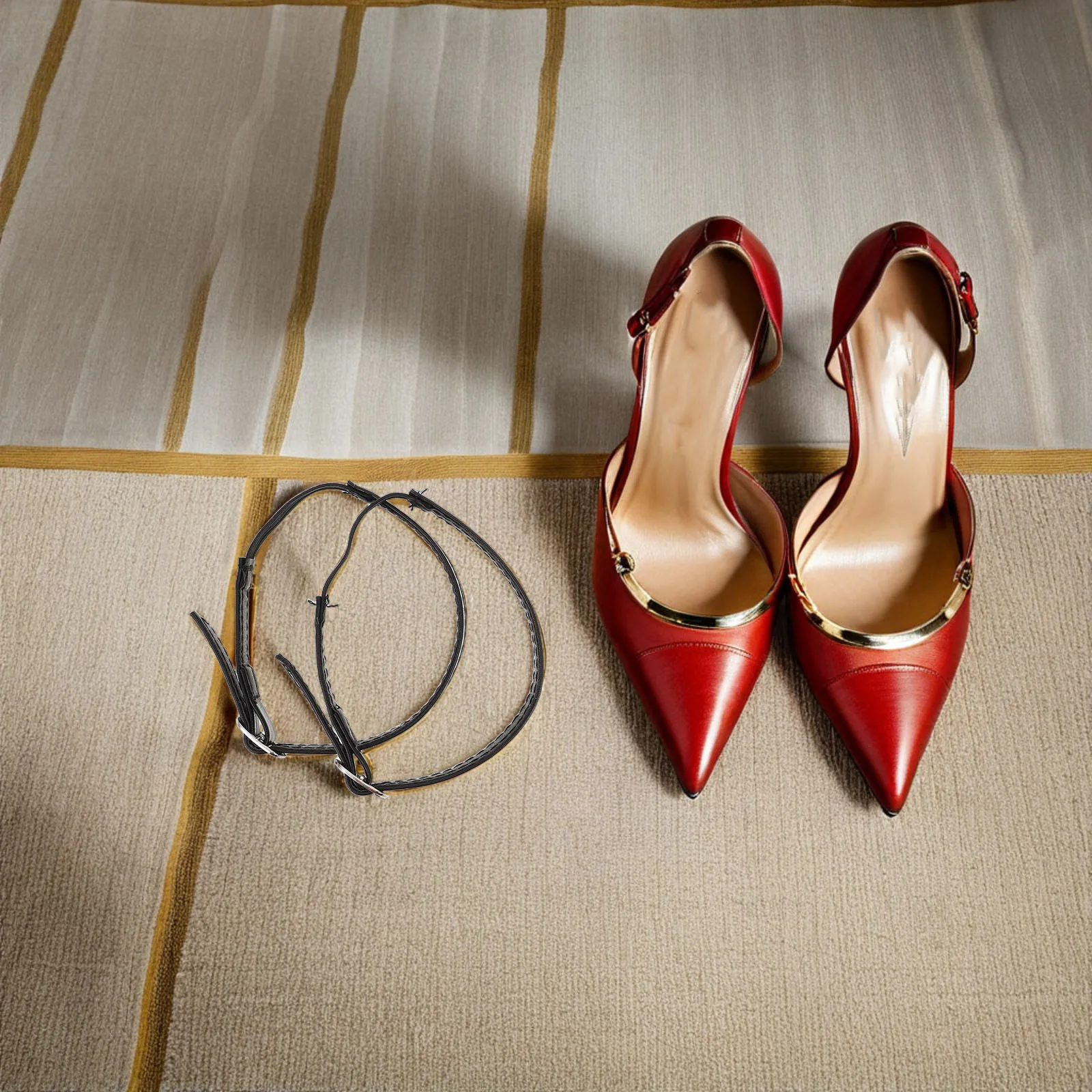 4 قطعة أحزمة أحذية عالية الكعب قابل للتعديل مكافحة فضفاضة الكاحل العصابات للنساء مقاومة للانزلاق آمنة صالح Slingback استبدال #3