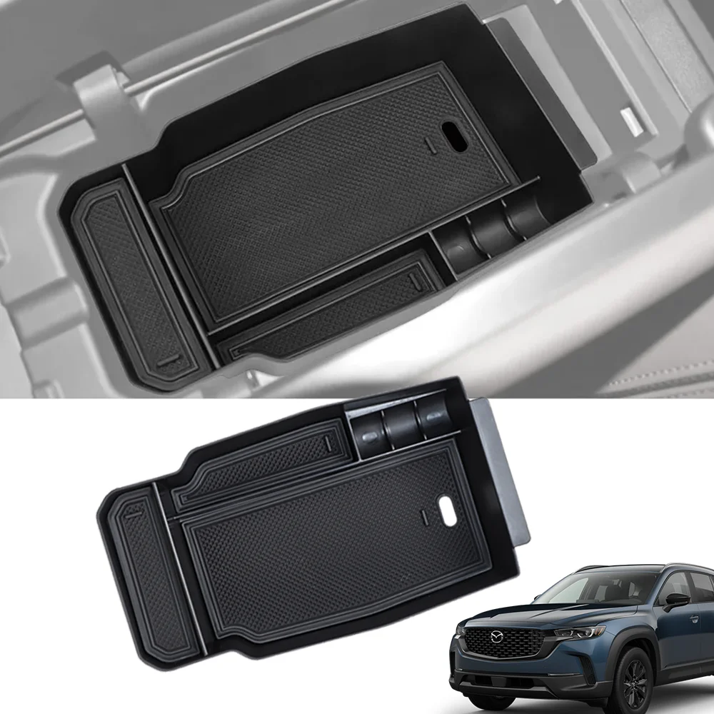 Car Armrest Storage Box Center Console Organizer Container Tray Cup Hodel for Mazda CX50 2023 2024 2025 2026 Interor Accessories