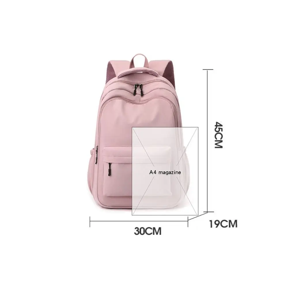 Fashion Large Capacity Women's Backpack Solid Color Oxford Versatile Backpack Lightweight Book Bag Outdoor