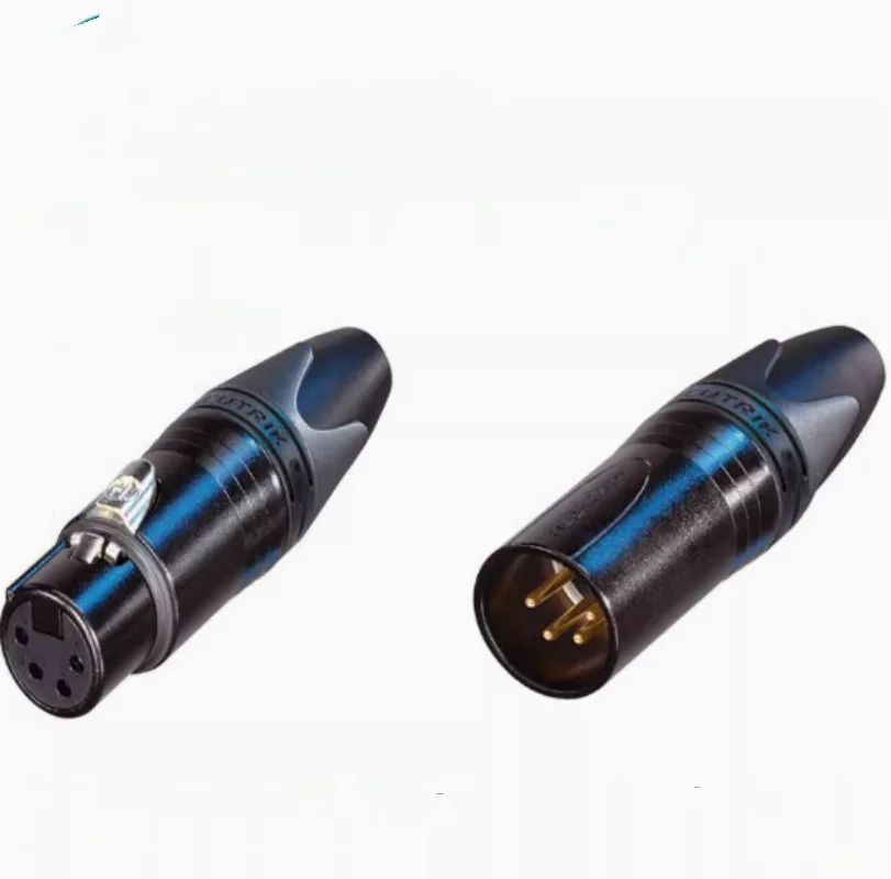 

5pcs NC4FXX-B Four-core Kathlon XLR Black and Gold Edition Balanced Headphone Plug