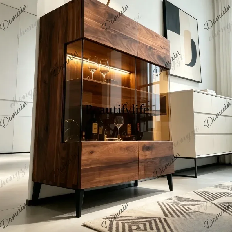 UHV wine cabinet, living room display cabinet, glass door, dust-proof storage, multi-functional fully assembled glass wine cabin
