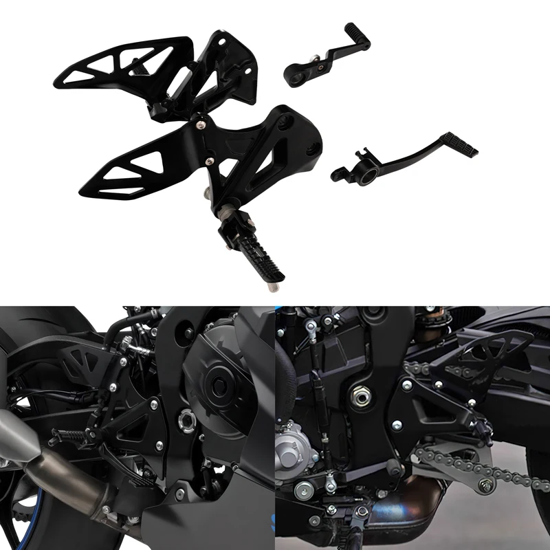 

Motorcycle Front Driver Foot Pegs Rest Bracket Mounts Set For SuzukiGSX R1000 2017 2018 2019 2020 2021 2022